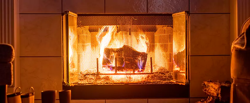 Mendota Hearth Landscape Fireplace Installation in Tinton Falls, New Jersey